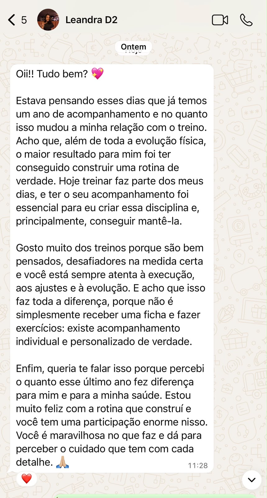 Depoimento de Leandra